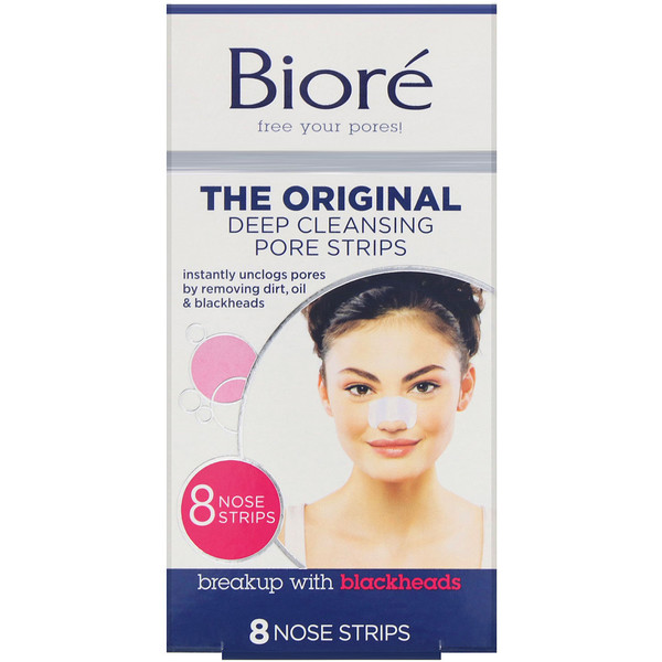 Полоски для глубокого очищения пор, 8 полосок для носа Biore