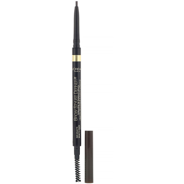 Brow Stylist Definer, Ultra Fine Tip, оттенок 390 Dark Brown, 0,003 унции (90 мг) L'oreal