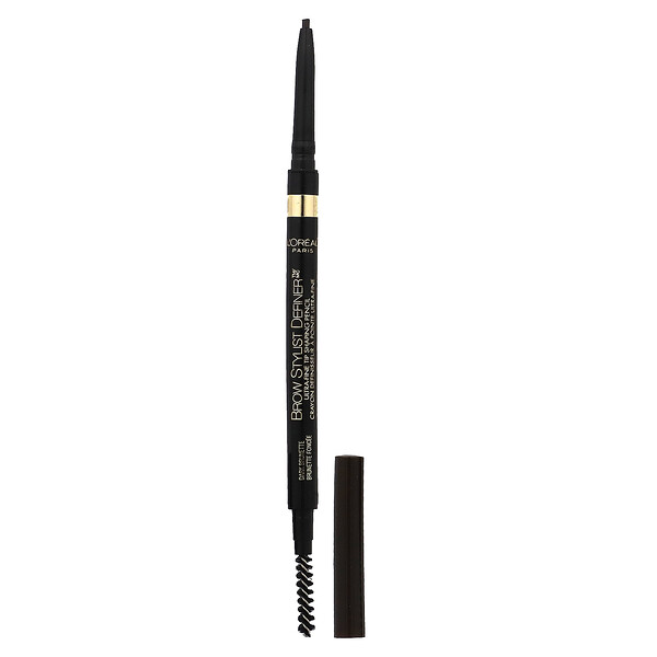 Brow Stylist Definer, Ultra Fine Tip, оттенок 390 Dark Brown, 0,003 унции (90 мг) L'oreal