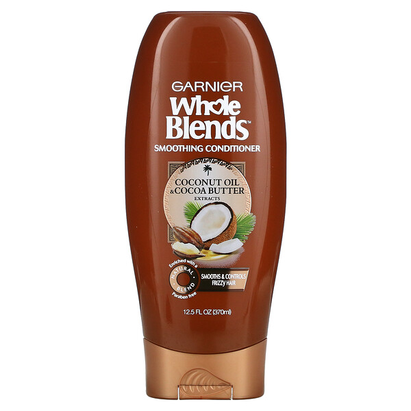 Whole Blends, Разглаживающий кондиционер с кокосовым маслом и маслом какао, 12,5 жидких унций (370 мл) Garnier