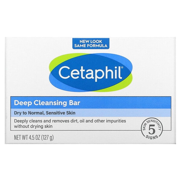 Мыло для глубокого очищения, 4,5 унции (127 г) Cetaphil