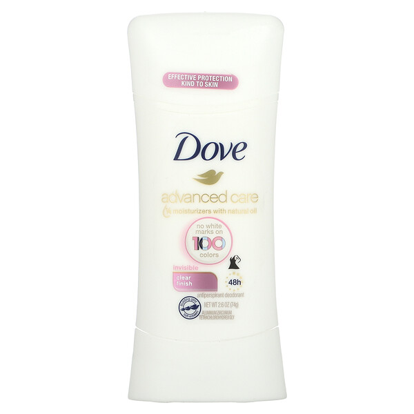 Advanced Care, Invisible, дезодорант-антиперспирант, прозрачное покрытие, 2,6 унции (74 г) Dove