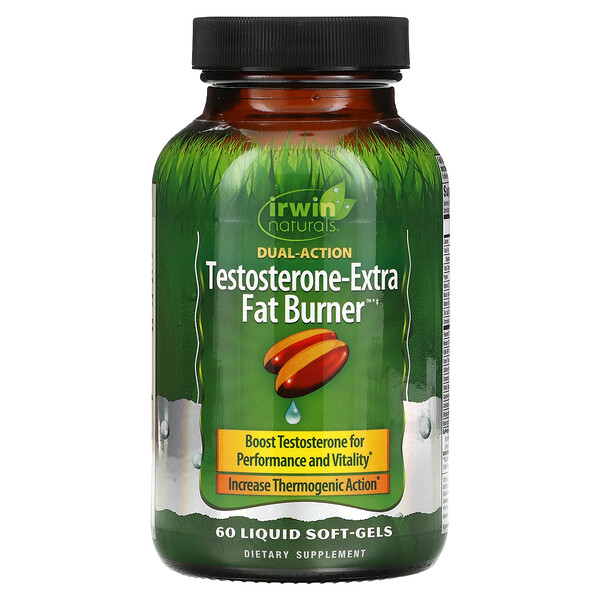 Testosterone-Extra Fat Burner, 60 жидких мягких желатиновых капсул Irwin Naturals