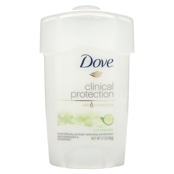 Clinical Protection, Prescription Strength, дезодорант-антиперспирант, Cool Essentials, 1,7 унции (48 г) Dove