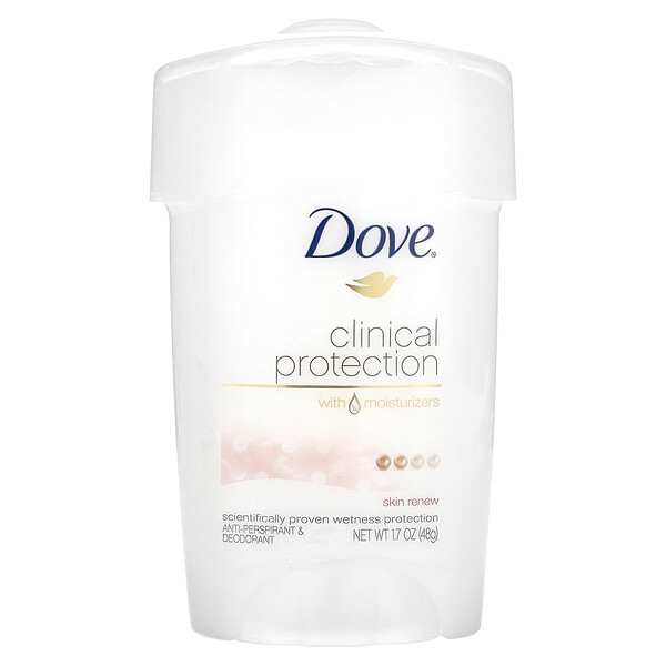 Clinical Protection, Prescription Strength, дезодорант-антиперспирант, обновление кожи, 1,7 унции (48 г) Dove