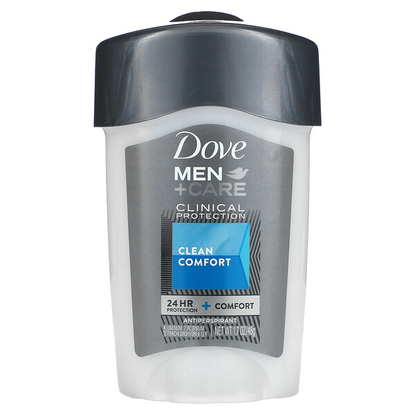 Men+Care, Clinical Protection, дезодорант-антиперспирант, чистый комфорт, 1,7 унции (48 г) Dove