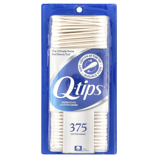 Paper Stick Cotton Swabs, 375 Swabs Q-tips