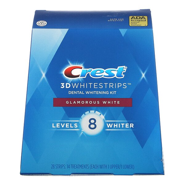 3D Whitestrips, Набор для отбеливания зубов, Glamorous White, 28 полосок Crest