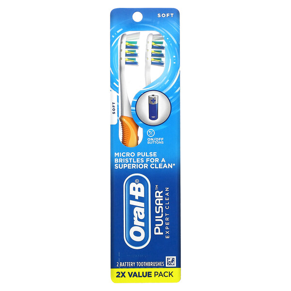 Pulsar, Зубная щетка Expert Clean, мягкая, 2 шт. в упаковке Oral-B