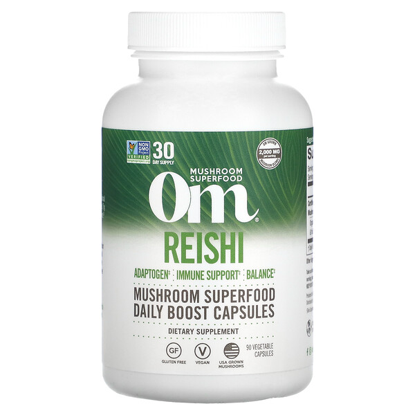 Reishi - 2000 мг - 90 растительных капсул - Om Mushrooms Om Mushrooms
