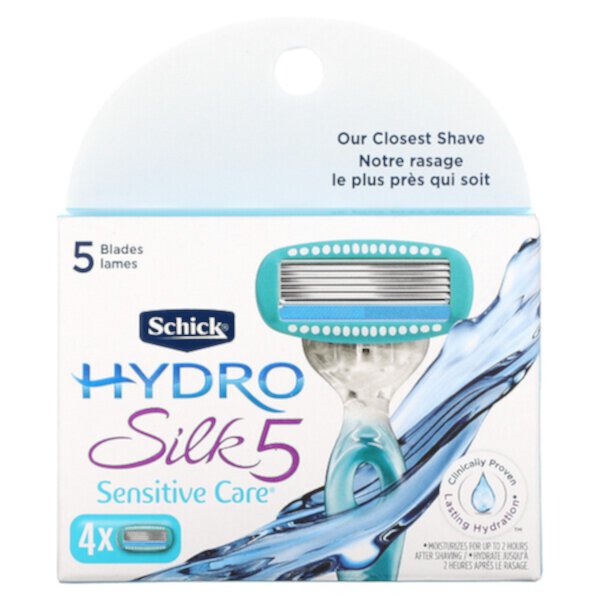 Hydro Silk, Sensitive Care, 4 картриджа Schick