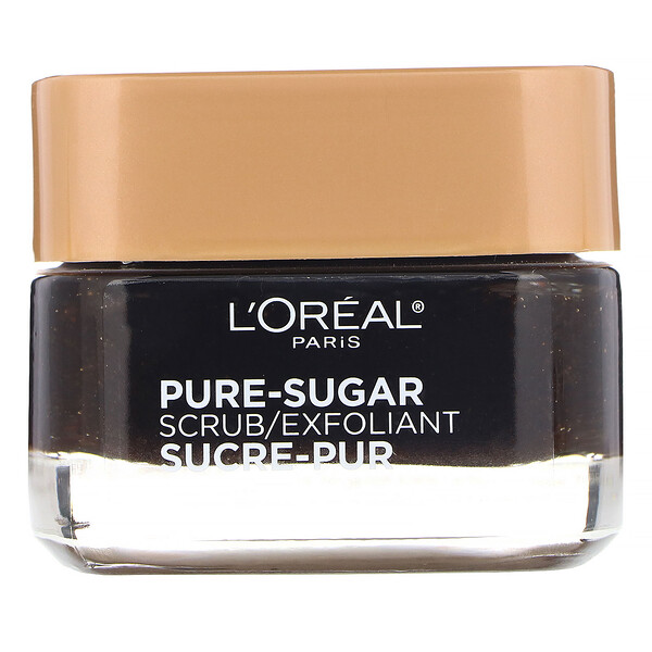 Pure-Sugar Scrub, Resurface & Energize, 3 чистых сахара + кофе, 1,7 унции (48 г) L'oreal