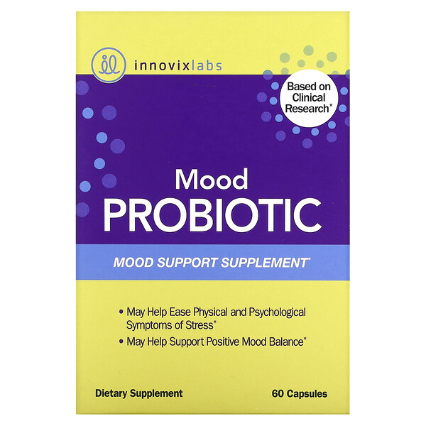 Mood Probiotic, Поддержка управления стрессом, 60 капсул InnovixLabs