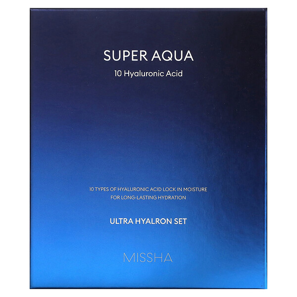Super Aqua, Набор Ultra Hyalron, 4 предмета Missha