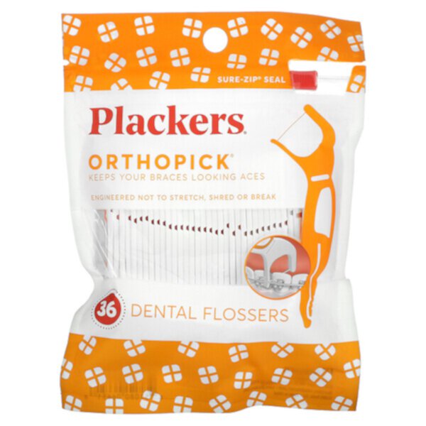 Orthopick, Зубные нити, 36 шт. Plackers