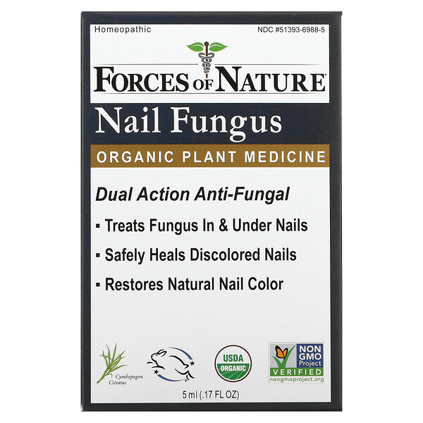 Nail Fungus, Органическая растительная медицина, 0,17 жидких унций (5 мл) Forces of Nature