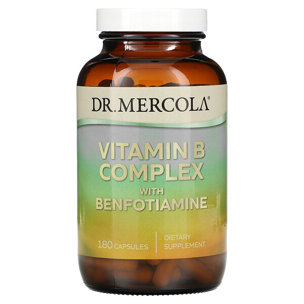 Комплекс витаминов группы В с бенфотиамином, 180 капсул Dr. Mercola