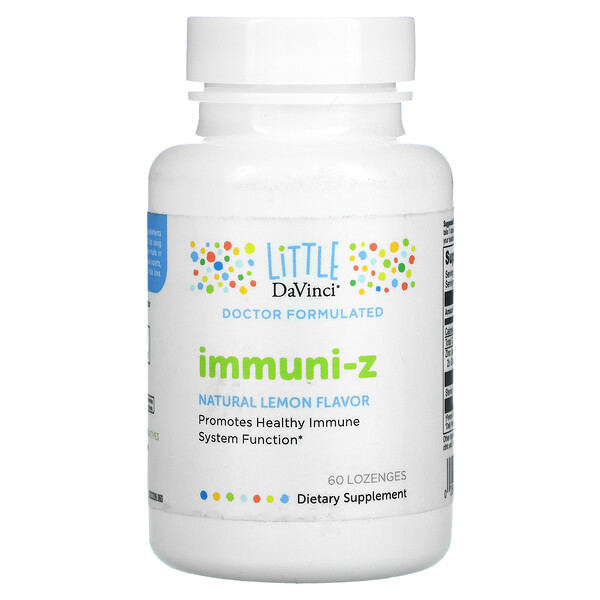 Immuni-Z, Натуральный лимон, 60 пастилок Little DaVinci
