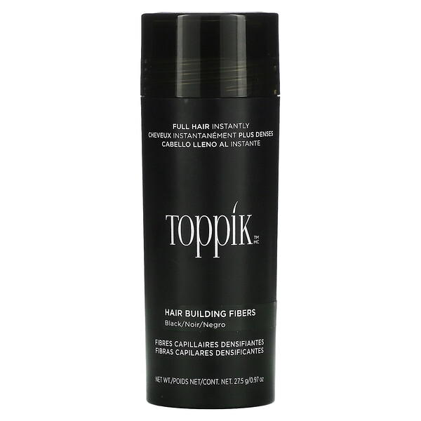 Волокна для наращивания волос, черные, 0,97 унции (27,5 г) Toppik