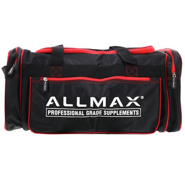 Спортивная сумка ALLMAX Premium Fitness, черная и красная, 1 сумка ALLMAX Nutrition