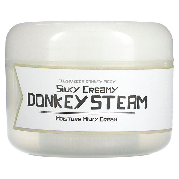 Donkey Piggy, Silky Creamy Donkey Steam, увлажняющий молочный крем, 100 г (3,53 унции) Elizavecca