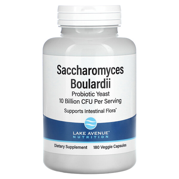 Saccharomyces Boulardii, 10 Billion CFU, 180 Veggie Capsules (Капсулы на растительной основе) Lake Avenue Nutrition