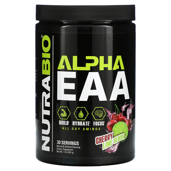 Alpha EAA, Cherry Lime Slush, 1 фунт (455 г) NutraBio