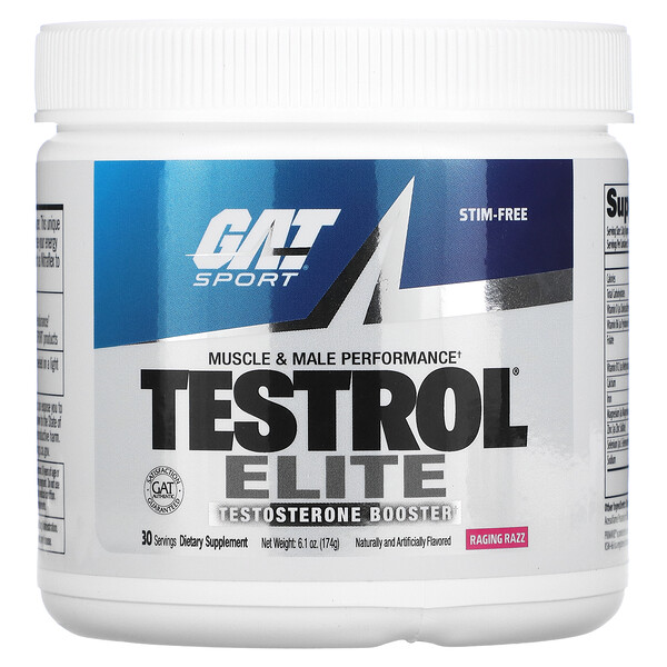 Testrol Elite, Бустер тестостерона, Raging Razz, 6,1 унции (174 г) GAT