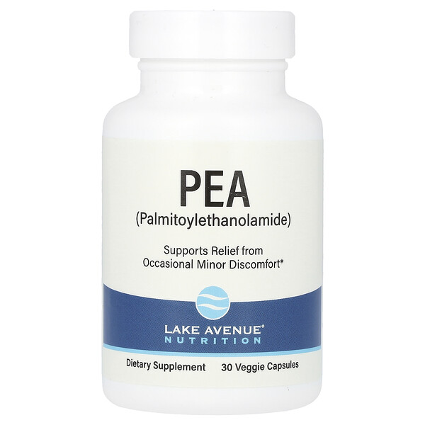 ПЭА (пальмитоилэтаноламид), 30 растительных капсул Lake Avenue Nutrition