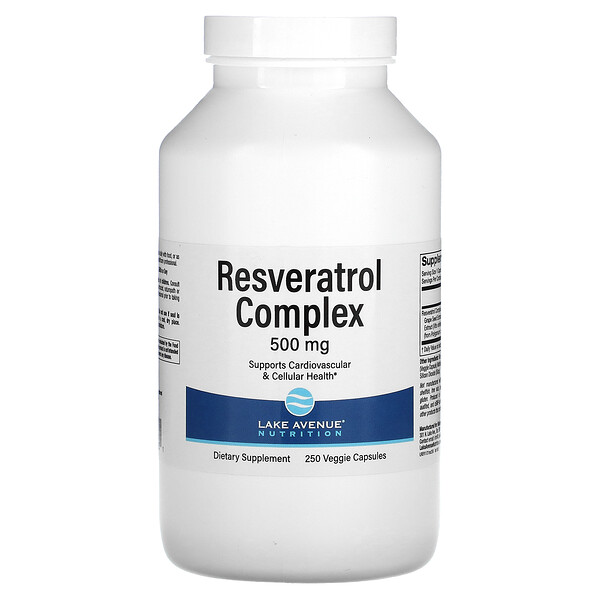 Resveratrol Complex, 500 mg, 250  Veggie Capsules Lake Avenue Nutrition