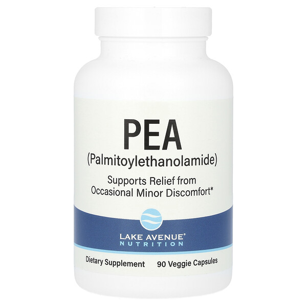 PEA (Palmitoylethanolamide), 90 Veggie Capsules (Капсулы на растительной основе) Lake Avenue Nutrition