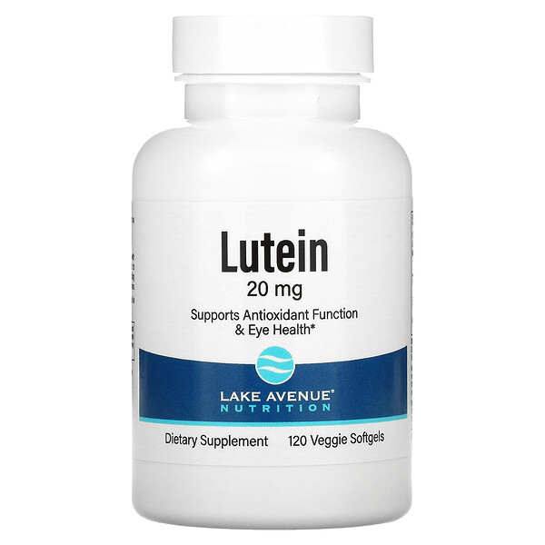 Лютеин, 20 мг, 120 растительных мягких капсул - Lake Avenue Nutrition Lake Avenue Nutrition