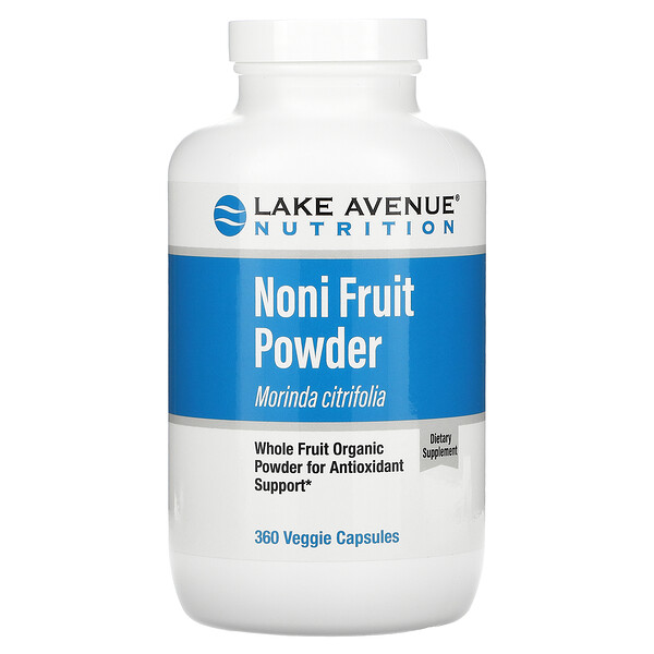 Noni Fruit Powder (Порошок), 650 mg, 360 Veggie Capsules (Капсулы на растительной основе) Lake Avenue Nutrition