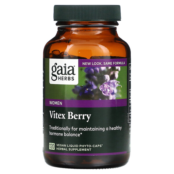 Vitex Berry для женщин, 120 веганских жидких фито-капсул Gaia Herbs