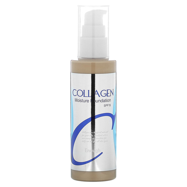 Collagen, Увлажняющая основа, SPF 15, № 13, 3,38 жидких унций (100 мл) Enough