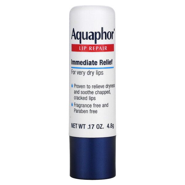 Lip Repair, Стик, немедленное облегчение, без запаха, 1 стик, 0,17 унции (4,8 г) Aquaphor