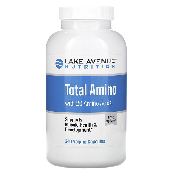 Total Amino, 240 растительных капсул Lake Avenue Nutrition