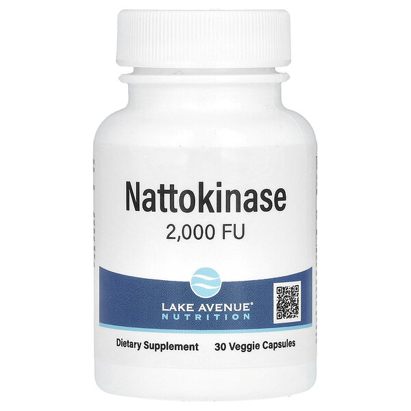 Nattokinase, Proteolytic Enzyme, 2,000 FUs, 30 Veggie Capsules (Капсулы на растительной основе) Lake Avenue Nutrition