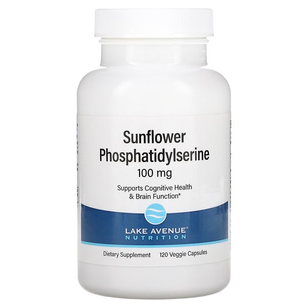 Фосфатидилсерин из подсолнечника - 100 мг - 120 вегетарианских капсул - Lake Avenue Nutrition Lake Avenue Nutrition