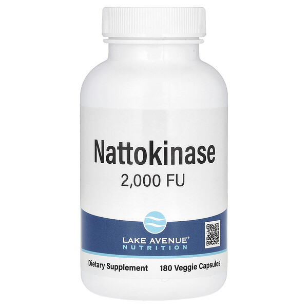 Наттокиназа, 2000 FU, 180 растительных капсул Lake Avenue Nutrition