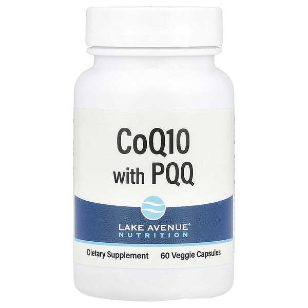 CoQ10 с PQQ, 100 мг, 60 растительных капсул - Lake Avenue Nutrition Lake Avenue Nutrition