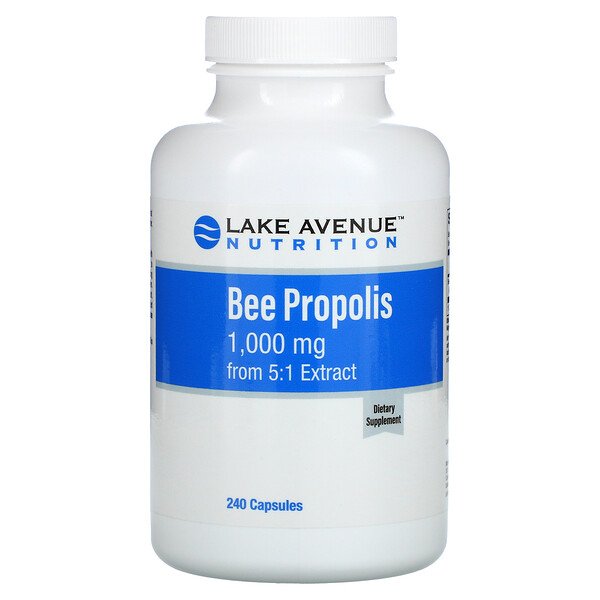 Пчелиный прополис, экстракт 5:1, эквивалентно 1000 мг, 240 капсул Lake Avenue Nutrition
