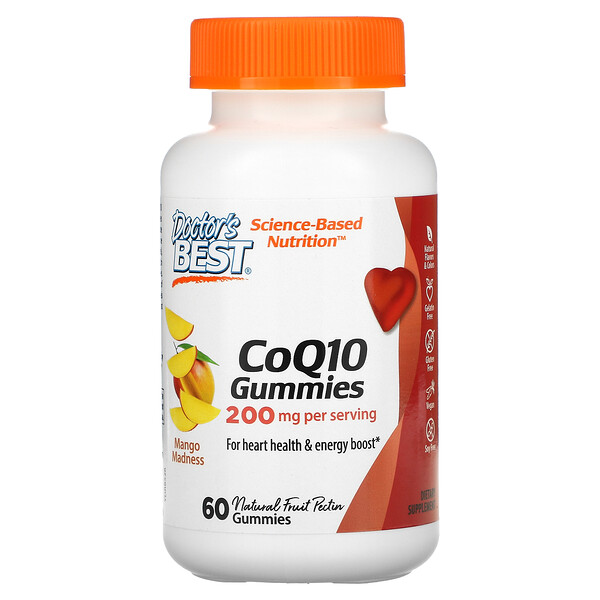 CoQ10 - 200 мг - 60 жевательных мармеладок - Doctor's Best Doctor's Best