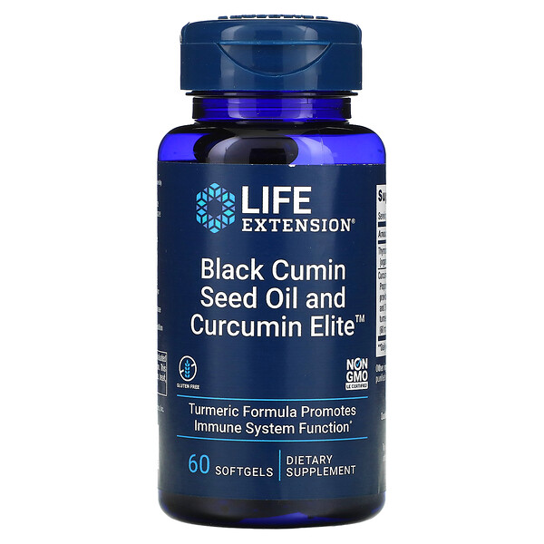 Масло черного тмина и Curcumin Elite - 60 капсул - Life Extension Life Extension