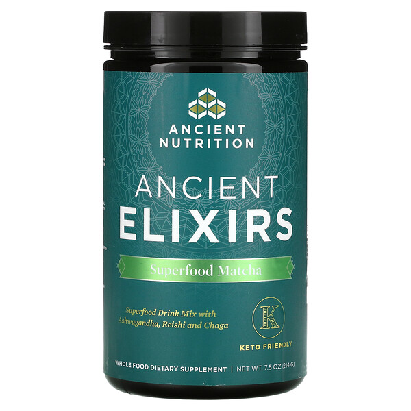 Ancient Elixirs, Матча из суперпродуктов, 7,5 унций (214 г) Dr. Axe / Ancient Nutrition