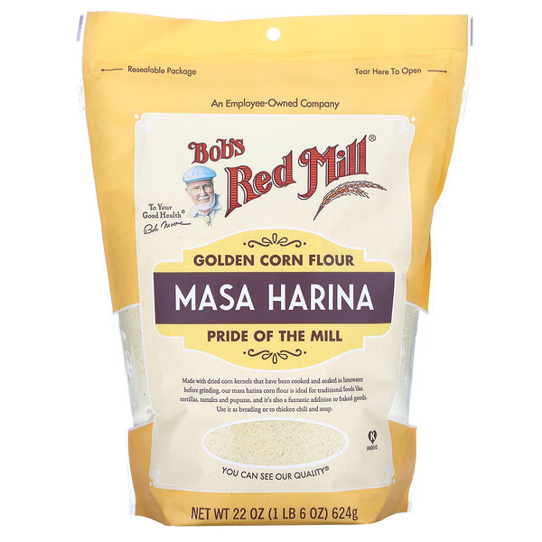 Золотая кукурузная мука, Маса Харина, 22 унции (624 г) Bob's Red Mill