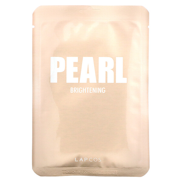 Маска Pearl Sheet Beauty Mask, осветляющая, 5 листов, 0,81 ж. унц. (24 мл) каждый LAPCOS