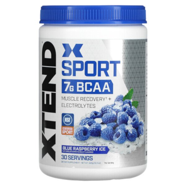 Sport, 7G BCAA, Blue Raspberry Ice, 12,2 унции (345 г) Xtend
