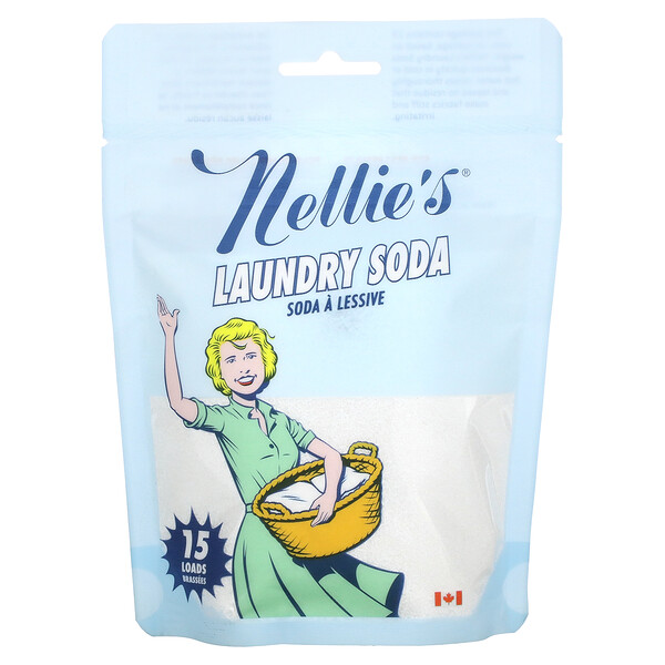 Сода для стирки, 15 мерных ложек, 0,55 фунта (250 г) Nellie's
