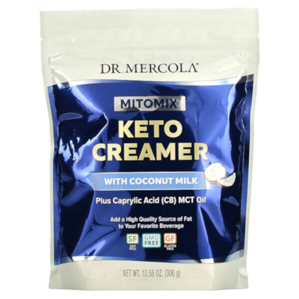Mitomix, Кето-сливки с кокосовым молоком, 10,58 унций (300 г) Dr. Mercola